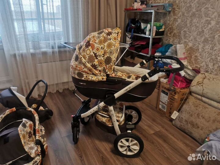 Коляска Riko Nano Flower collection 3 в 1