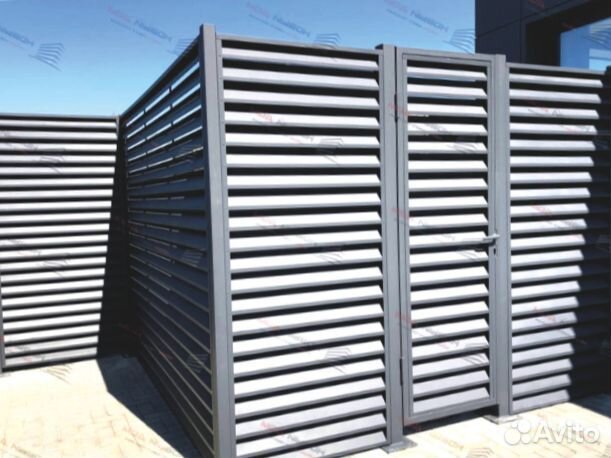 Забор жалюзи горизонтальный