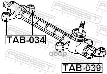Сайленблок рулевой рейки правый (toyota corolla