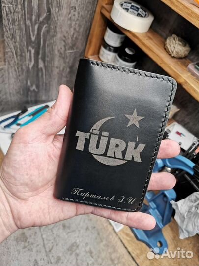 Обложка на паспорт натуральная кожа