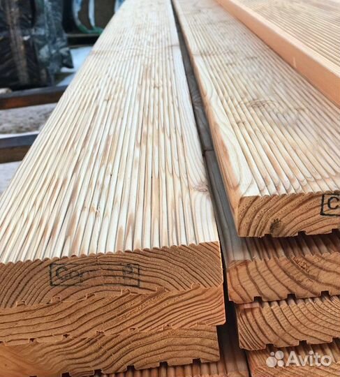 Палубная террасная доска Вельвет из лиственницы