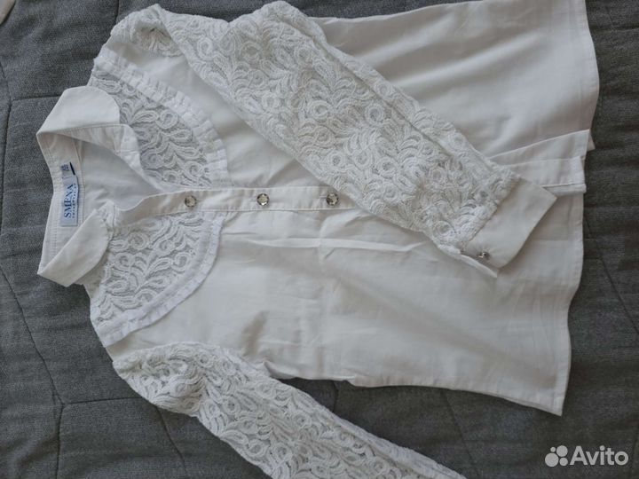 Школьные блузки и кардиганы, размер 122-128