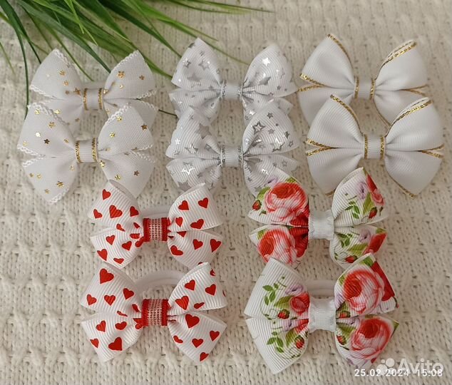 Банты бантики резинки заколки для волос