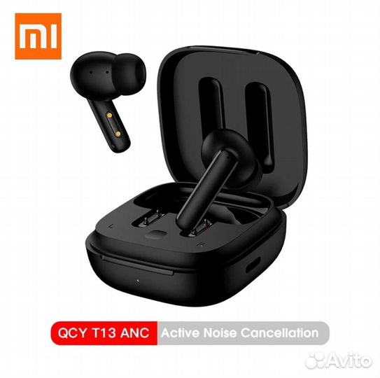 Беспроводные наушники QCY T13, черного цвета,новые