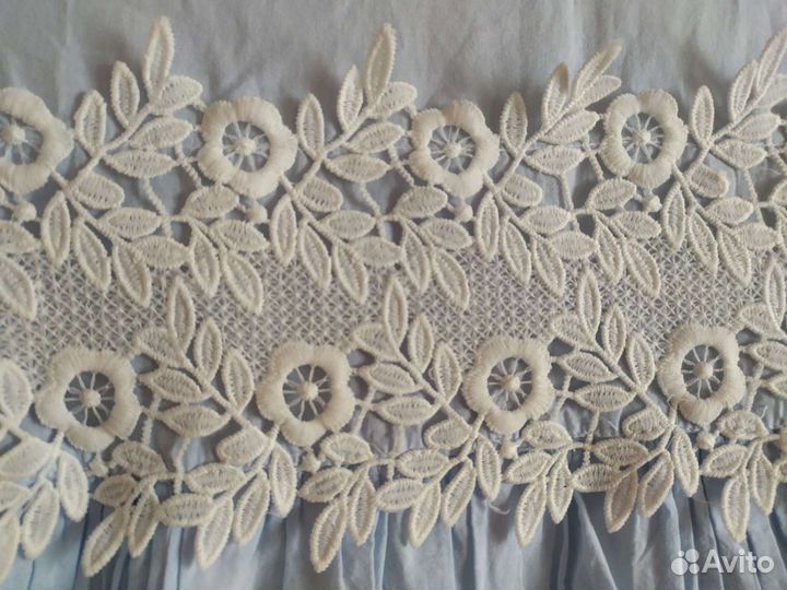 Платье голубое хлопковое