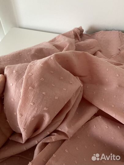 Ткани отрезы фактурный хлопок батист лён