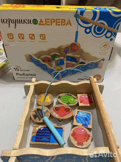 Игрушки djeco рыбалка магнитная шнуровка леснушки