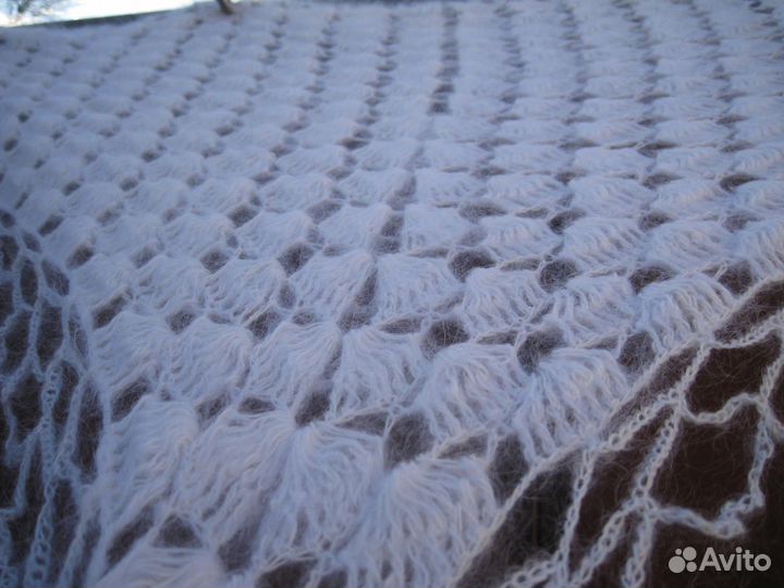 Ажурная косынка шаль платок козий пух