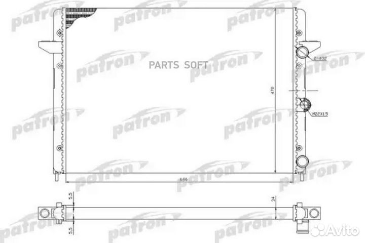 Patron PRS3211 Радиатор автомобильный