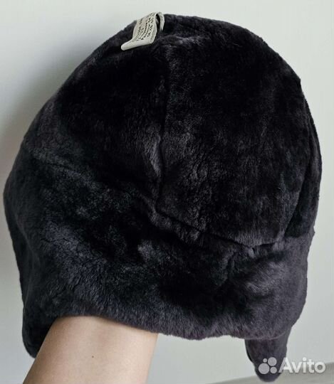Шапка детская кожа/мутон новая