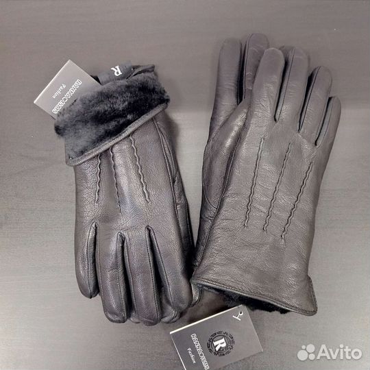 Перчатки женские кожаные новые