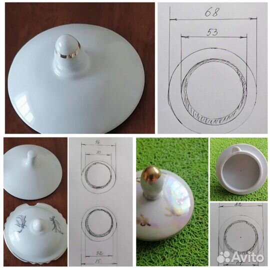 Тарелки, блюдца, крышки фарфор