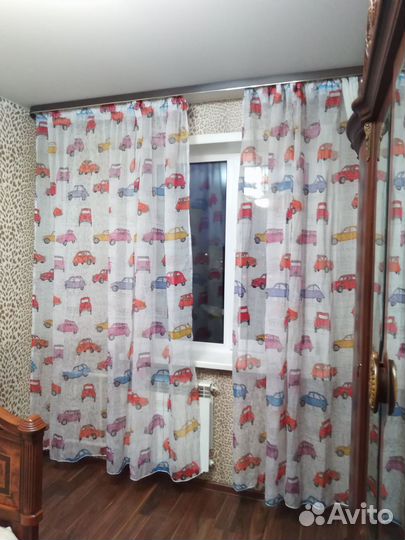 Тюль детская 2.40 х 4.40 красивая, с машинками