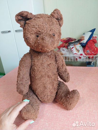 Плюшевый мишка старинный, 20е годы, СССР