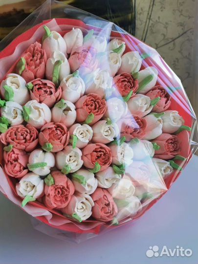 Сладкий букет из зефира. Вкусный подарок