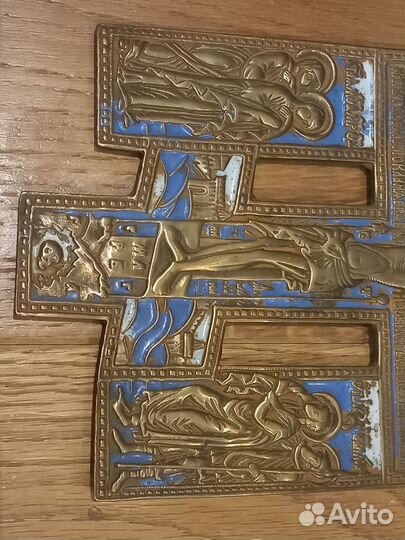 Старинный крест распятие 22х14.2