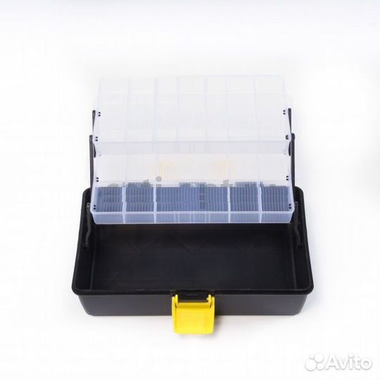 Ящик спиннингиста 2 полки чёрный