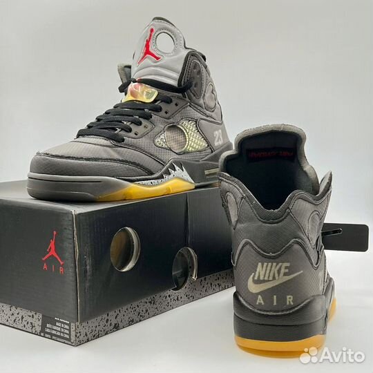 Кроссовки nike air jordan 5 off white