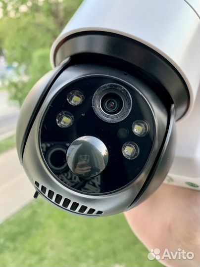 Уличная поворотная Wi-Fi камера с солн. батареей