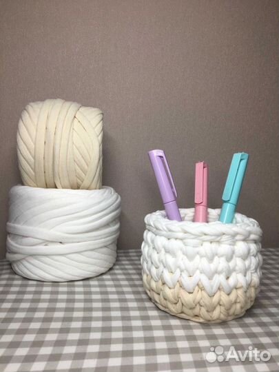 Вязаные корзинки