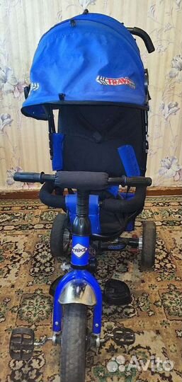 Детский велосипед трехколесный с ручкой