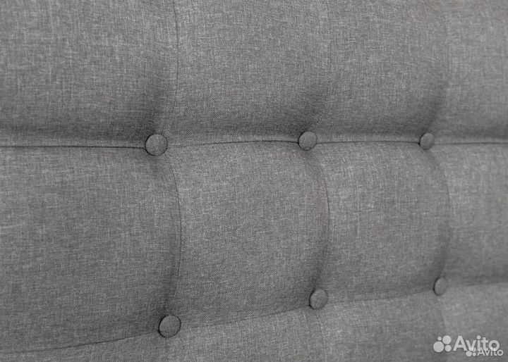 Кровать с матрасом 120х200 Марсель серая рогожка