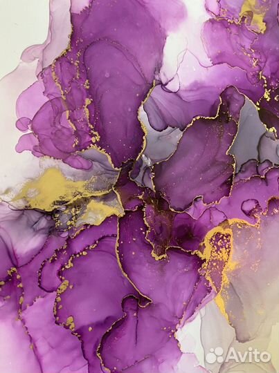 Интерьерная картина (алкогольные чернила)