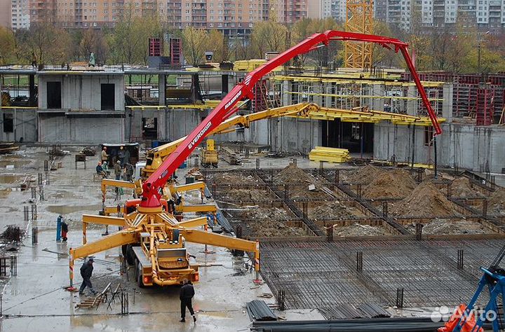 Доставка бетона миксером