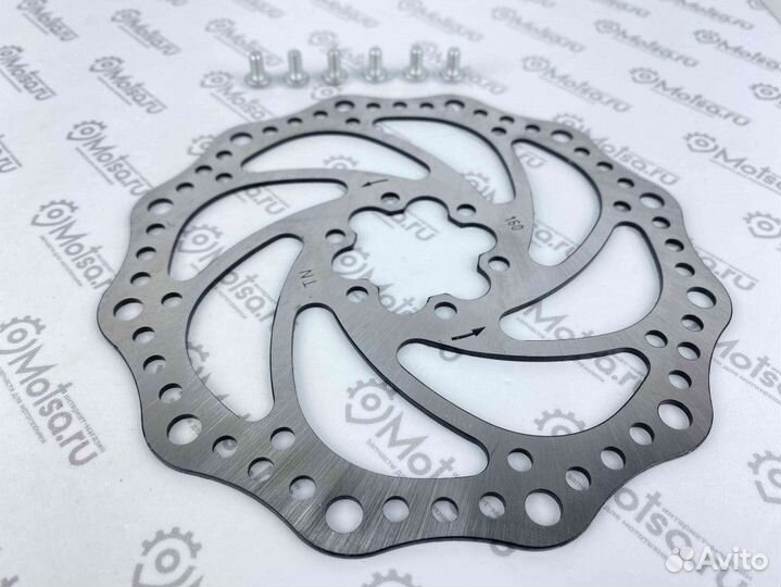 Диск тормозной вело 160 мм 6 отв