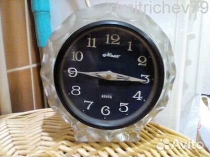 Настольные часы Маяк, стекло, хрусталь