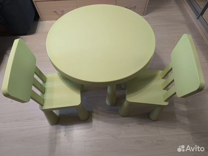 Детский стол и стулья IKEA mammut