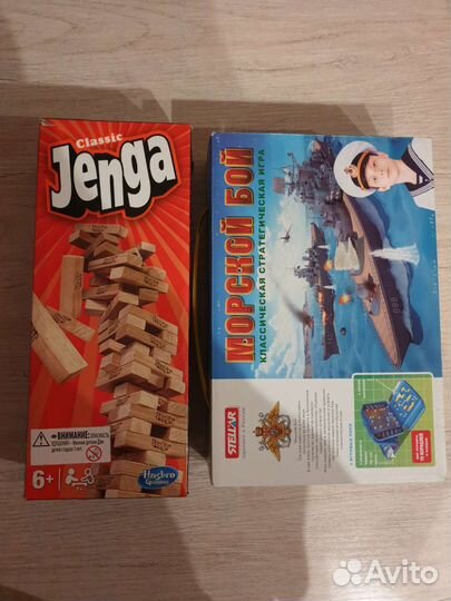 Настольные игры Jenga + Морской бой