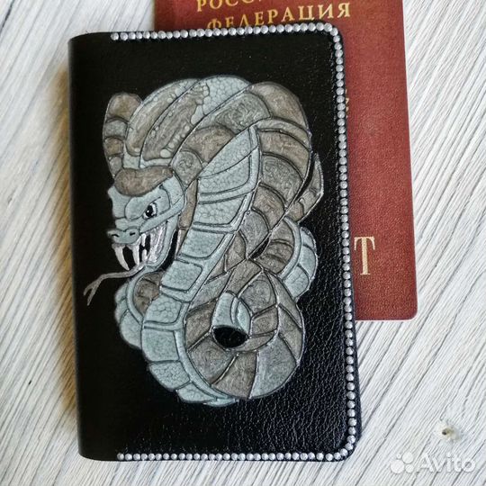 Обложка для паспорта натуральная кожа