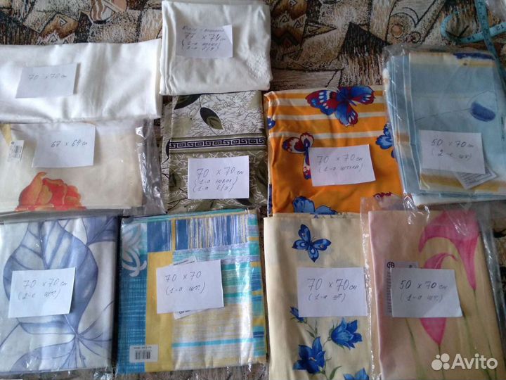 Наволочки, наперники, салфетки, полотенца, фартук