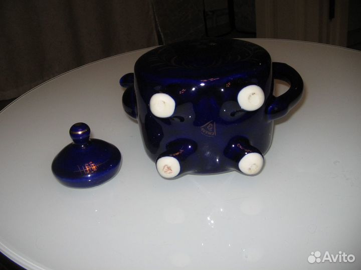 Чайник фарфоровый гжель кобальт