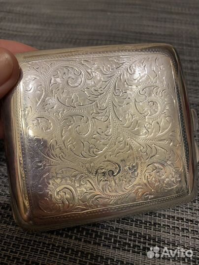 Портсигар серебро