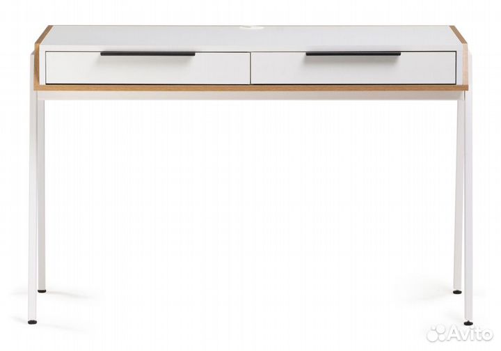 Компьютерный стол Рокс 116х65х77 белый - дуб вотан - белый