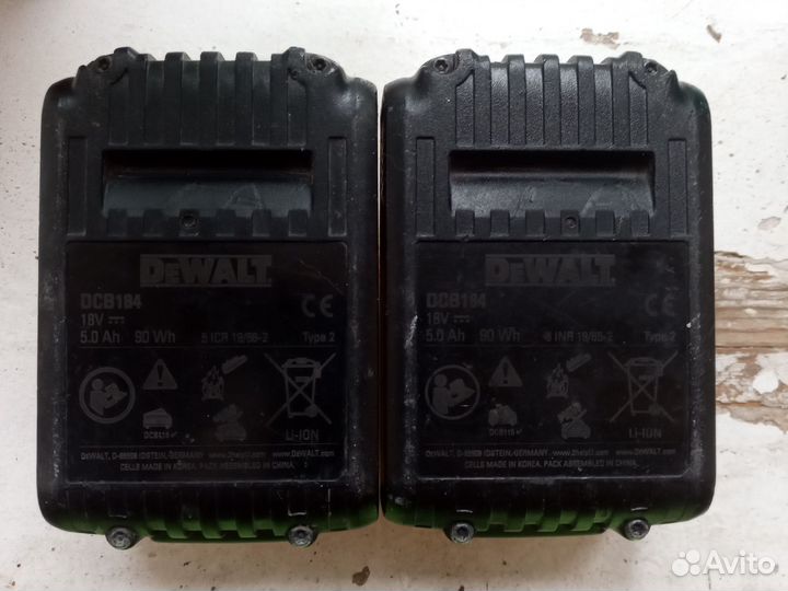 Аккумулятор dewalt DCB184