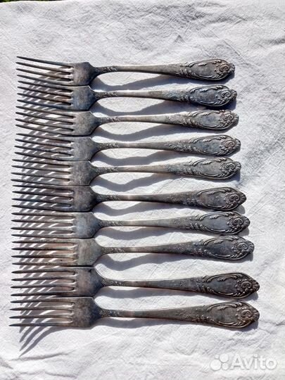 Столовые вилки мельхиор зиш мнц 15-20