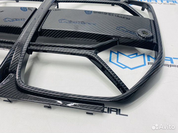 Решетка радиатора BMW G26, CSL стиль, сухой карбон