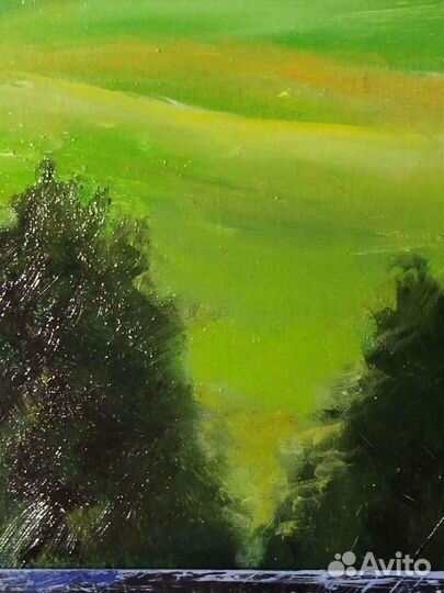 Картина маслом горный пейзаж альпийские горы