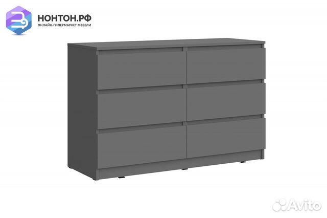 Комод Челси с 6-ю ящиками графит