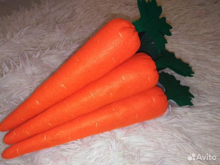 Морковь из фетра