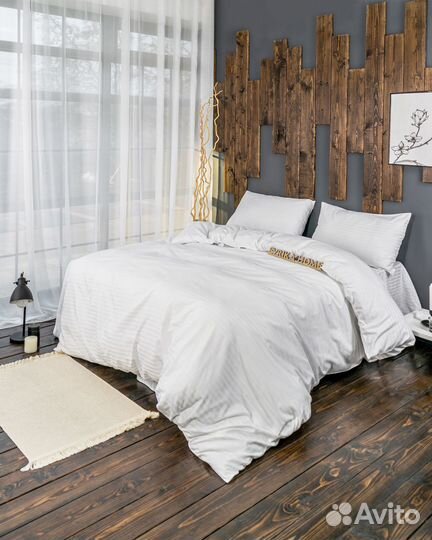 Постельное белье Софи Белый новое страйп-сатин