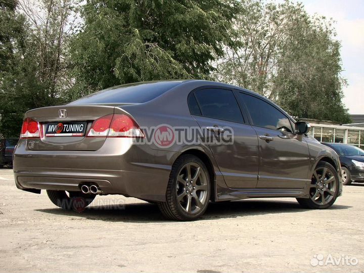 Юбка заднего бампера Mugen Honda Civic 4D