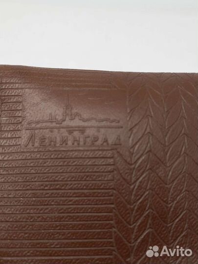 Винтажный кожанный кошелек для мелочи Ленинград