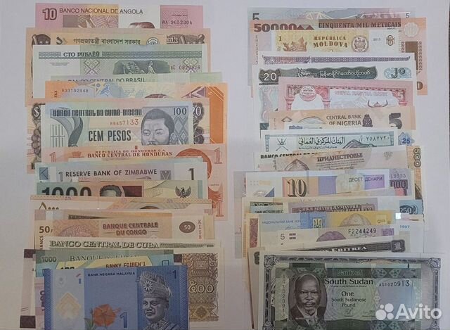 Банкноты 70 стран мира