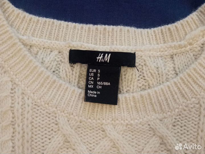 Платье H&M р. S трикотажное полушерстяное