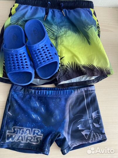 Плавки, шорты и шлепки