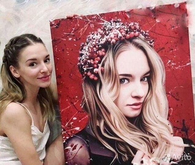 Портрет на холсте по фото в Каргате